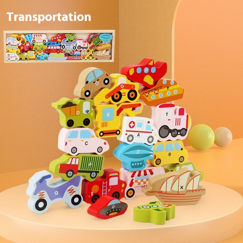 Children's Baby Cartoon Traffic Animal 3D Puzzle Model