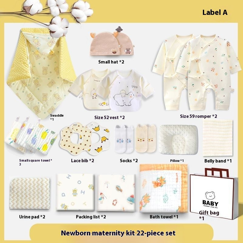 Newborn Delivery Bag 22 Pieces Full Set Of Pure Cotton Supplies For All Seasons