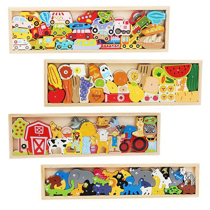 Children's Baby Cartoon Traffic Animal 3D Puzzle Model