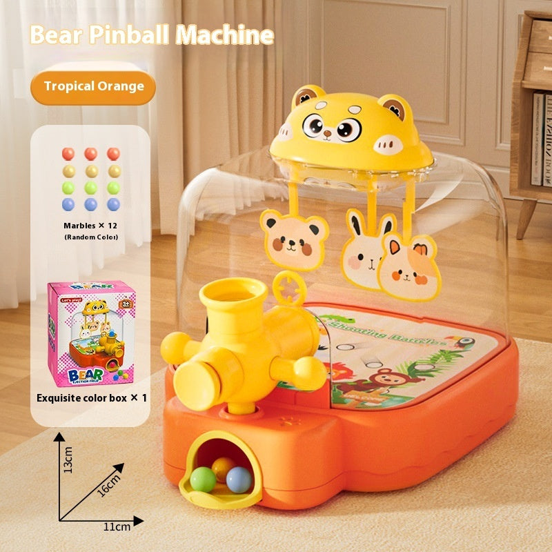 Cute Bear Pinball Machine Press Launch Children's Educational Toys