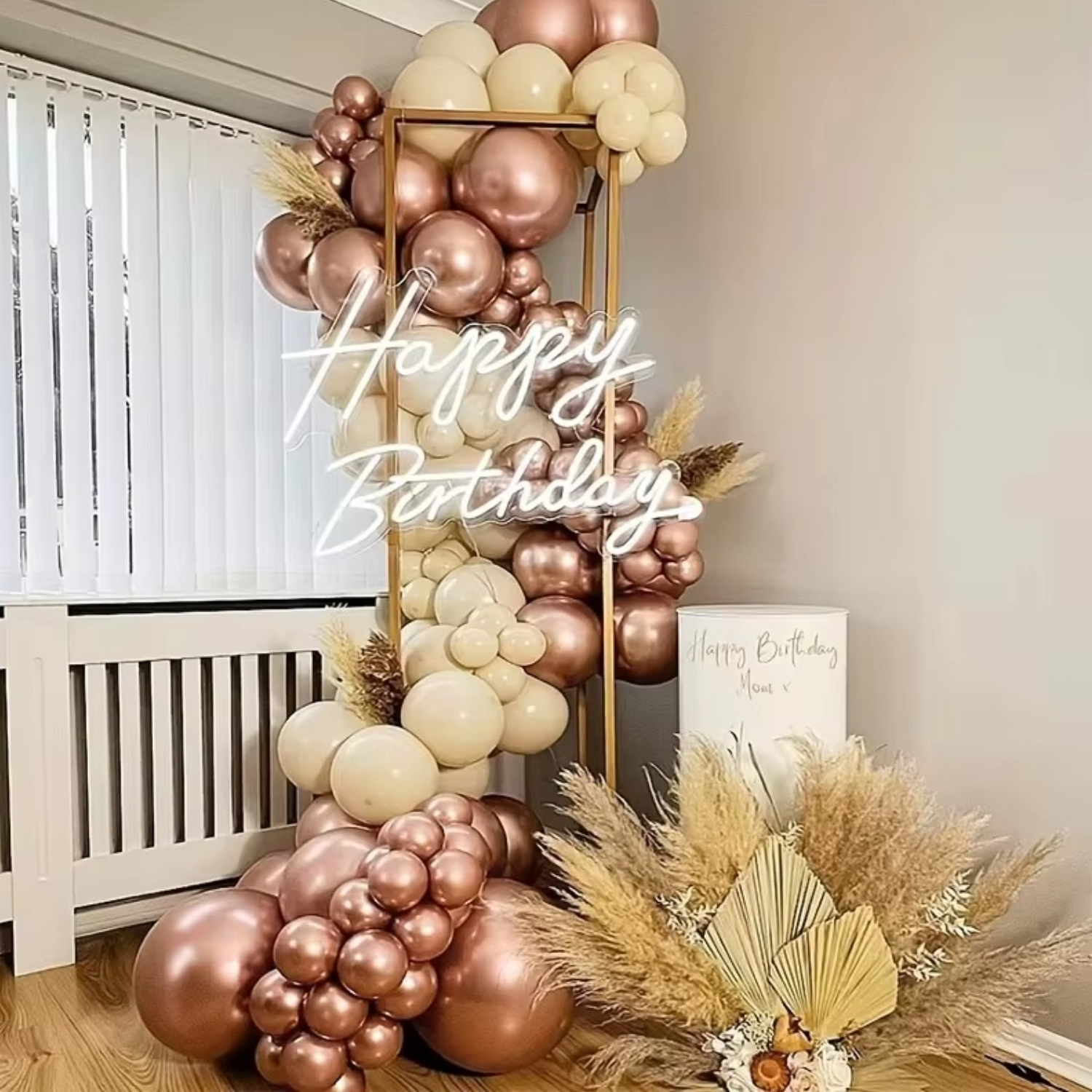 Rose Gold Metallic Latex Balloons