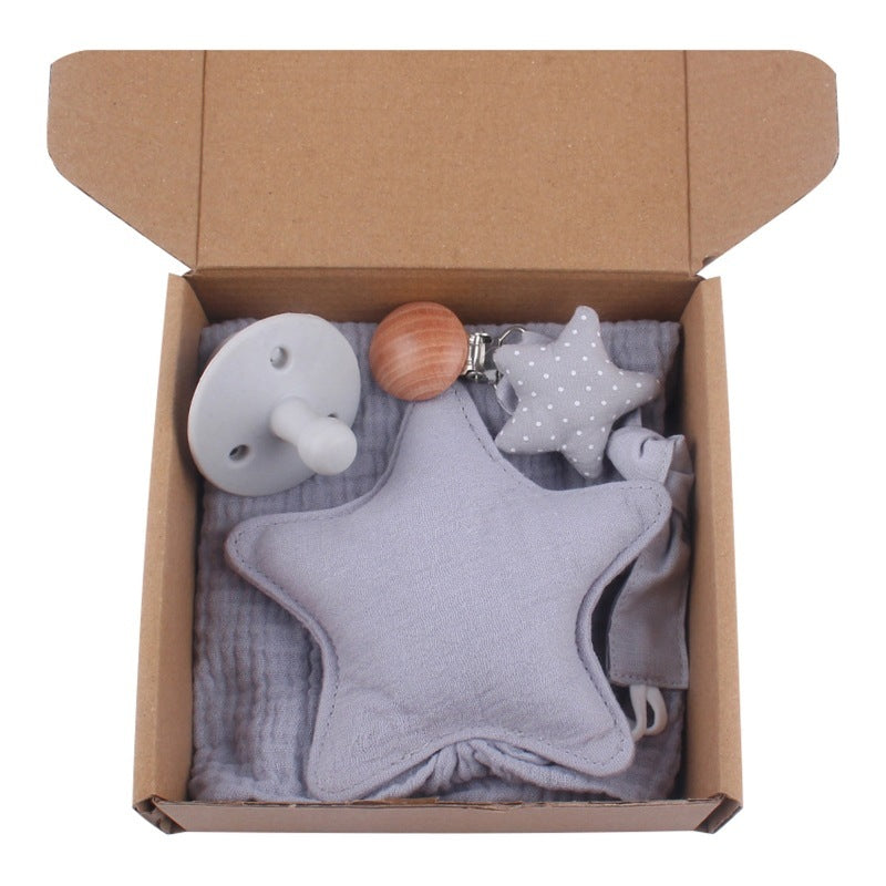 Baby Wooden Rattle and Teether Gift Set