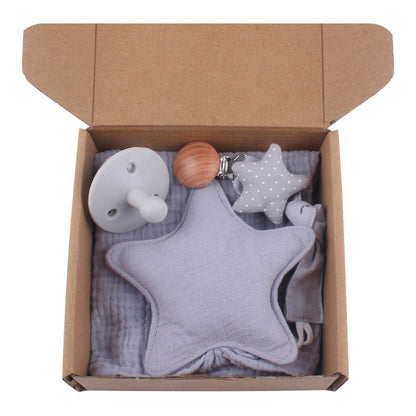 Baby Wooden Rattle and Teether Gift Set