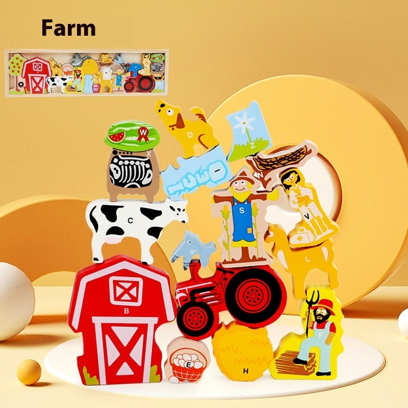 Children's Baby Cartoon Traffic Animal 3D Puzzle Model