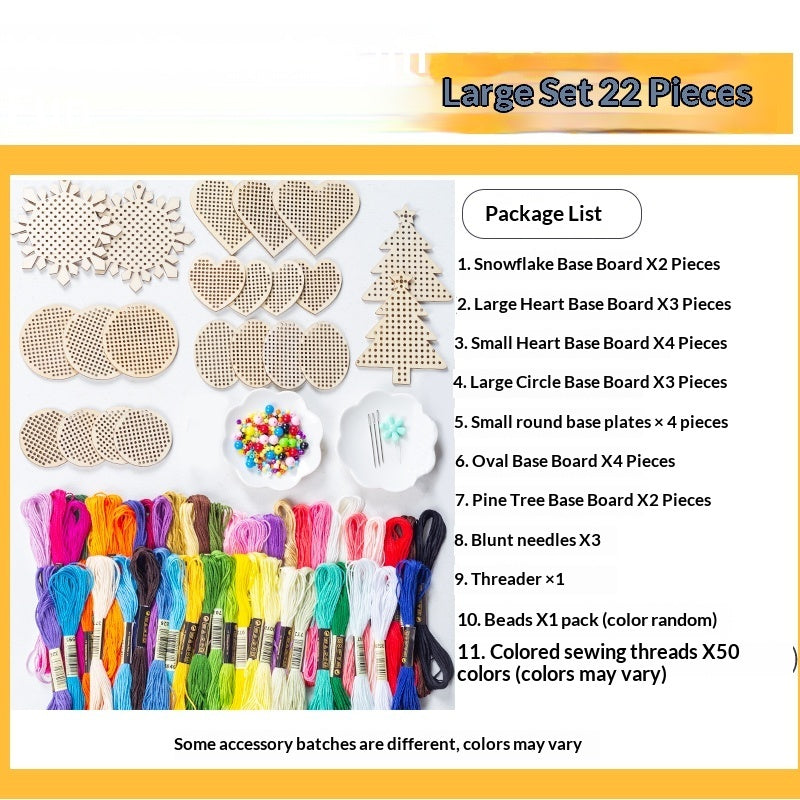 Safety Needle Embroidery DIY Craft Kit Set