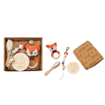 Newborn Musical Rattle and Drum Gift Set Developmental Baby Toys Soft and Safe