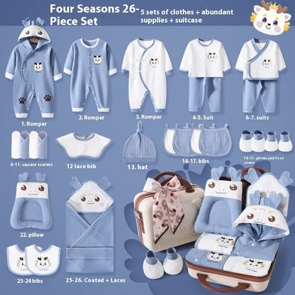 Pure Cotton Baby Clothes Gift Set Soft and Breathable Newborn Outfit Bundle
