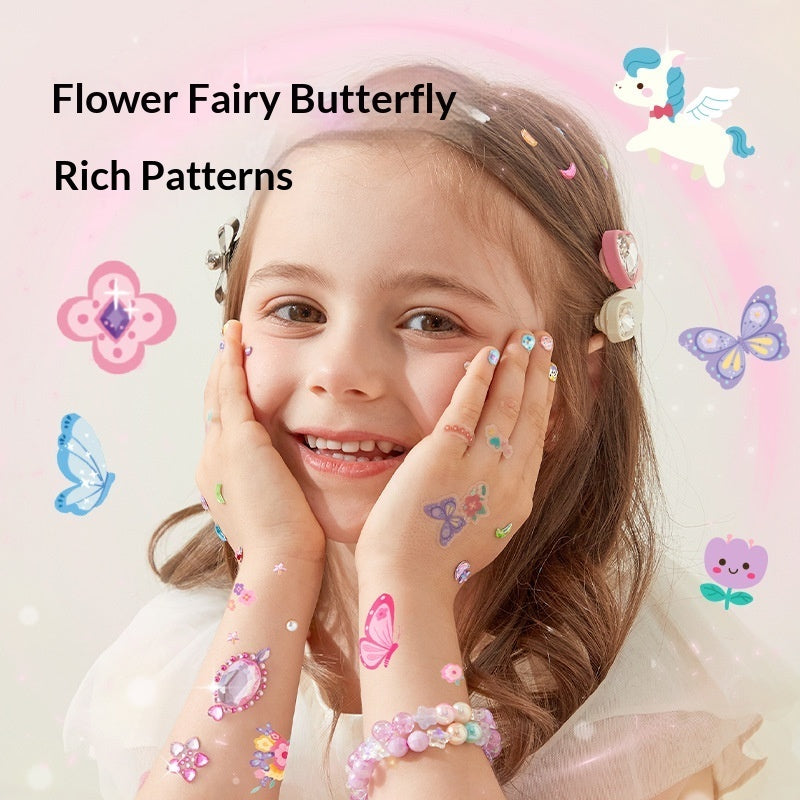 Princess and Garden Elf Fantasy Tattoo Nail Art Full Set