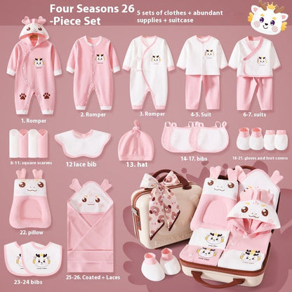 Pure Cotton Baby Clothes Gift Set Soft and Breathable Newborn Outfit Bundle