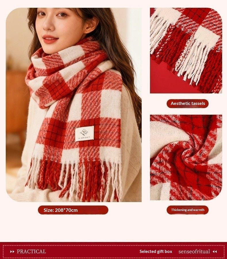 Birthday Gift Practical Premium Warm Winter Scarf Gift Box