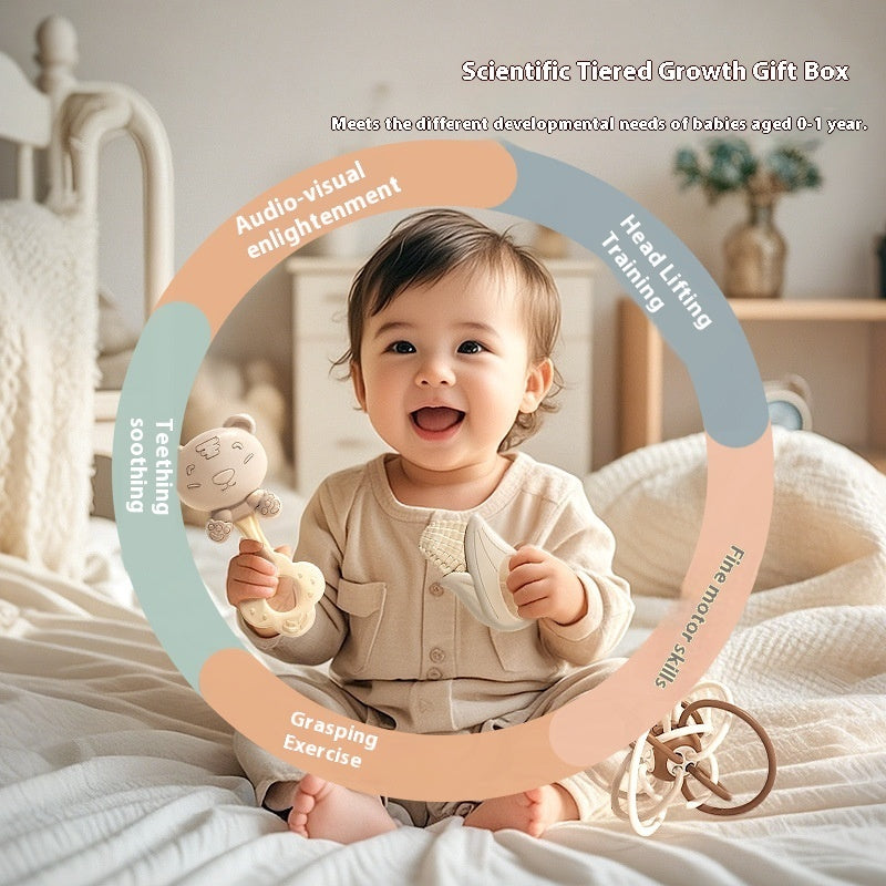 Newborn Baby Gift Box Supplies Early Education Set for 0–6 Months