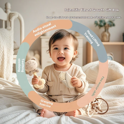 Newborn Baby Gift Box Supplies Early Education Set for 0–6 Months