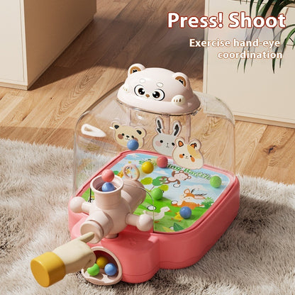 Cute Bear Pinball Machine Press Launch Children's Educational Toys