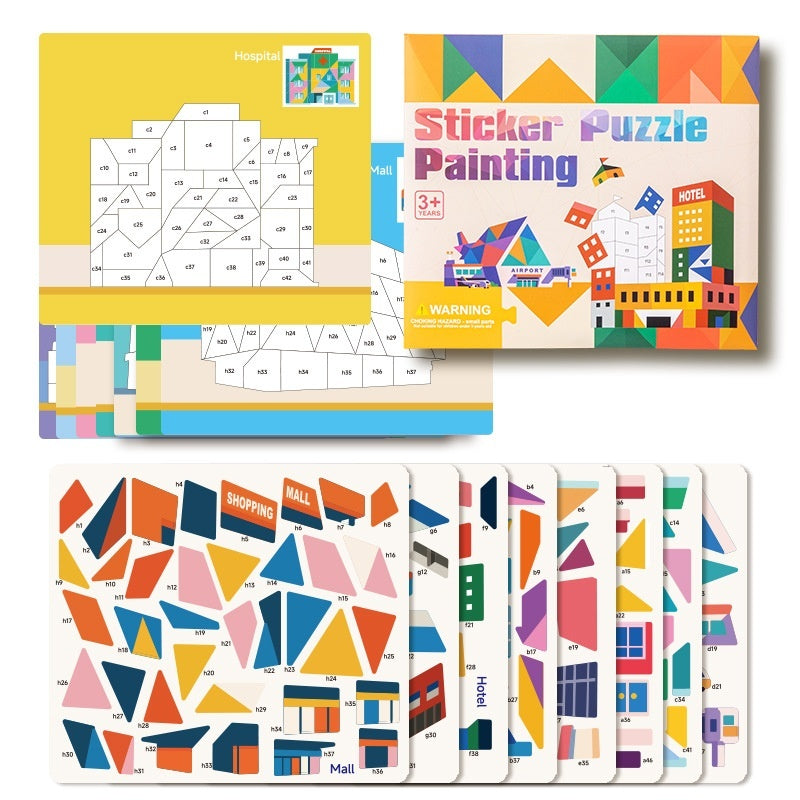 3D Geometric Sticker Craft Kit for Kids