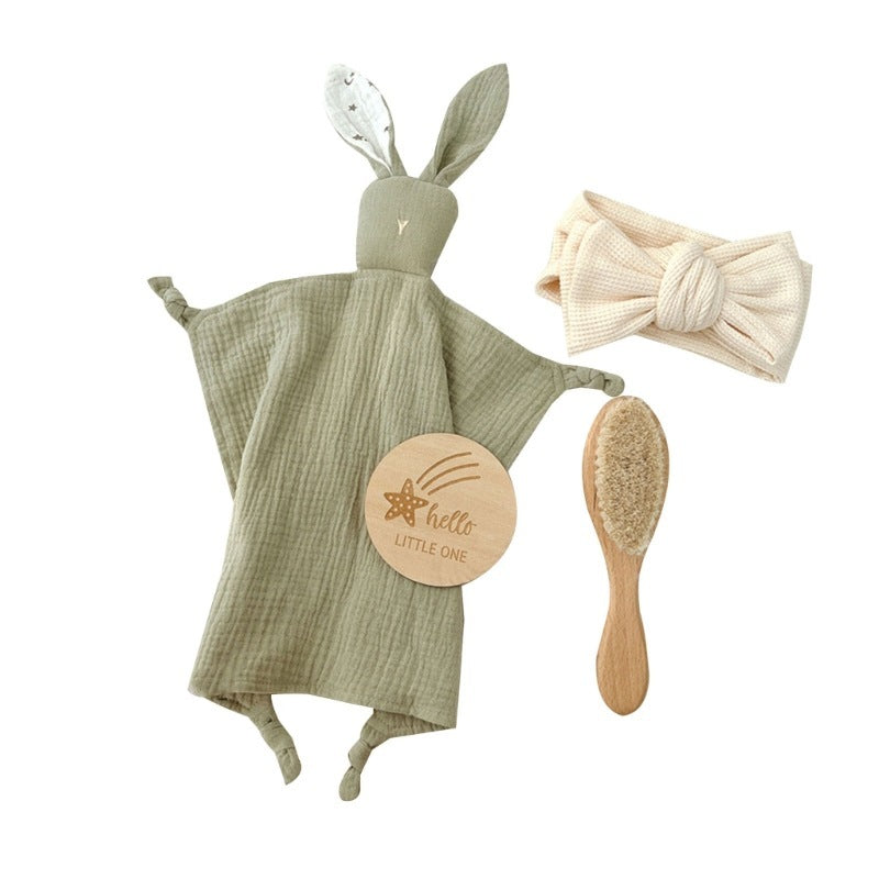 Baby Wooden Rattle and Teether Gift Set