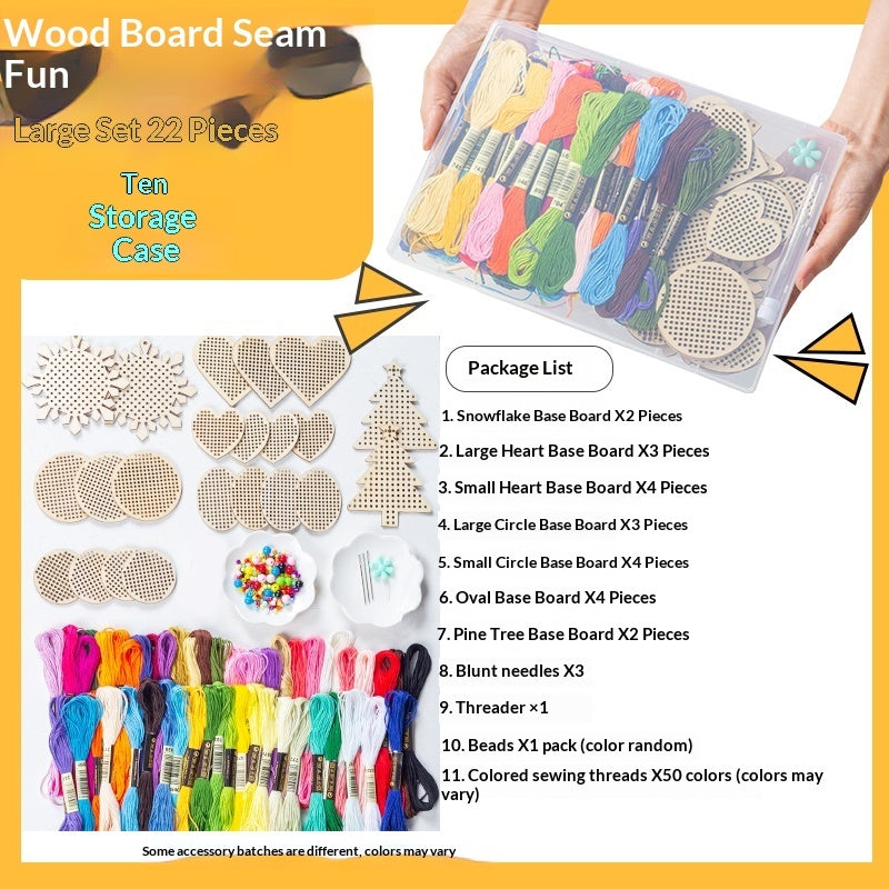 Safety Needle Embroidery DIY Craft Kit Set
