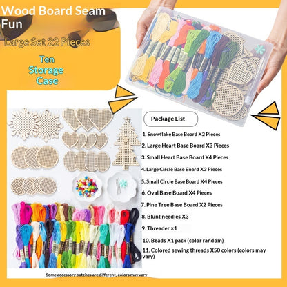 Safety Needle Embroidery DIY Craft Kit Set
