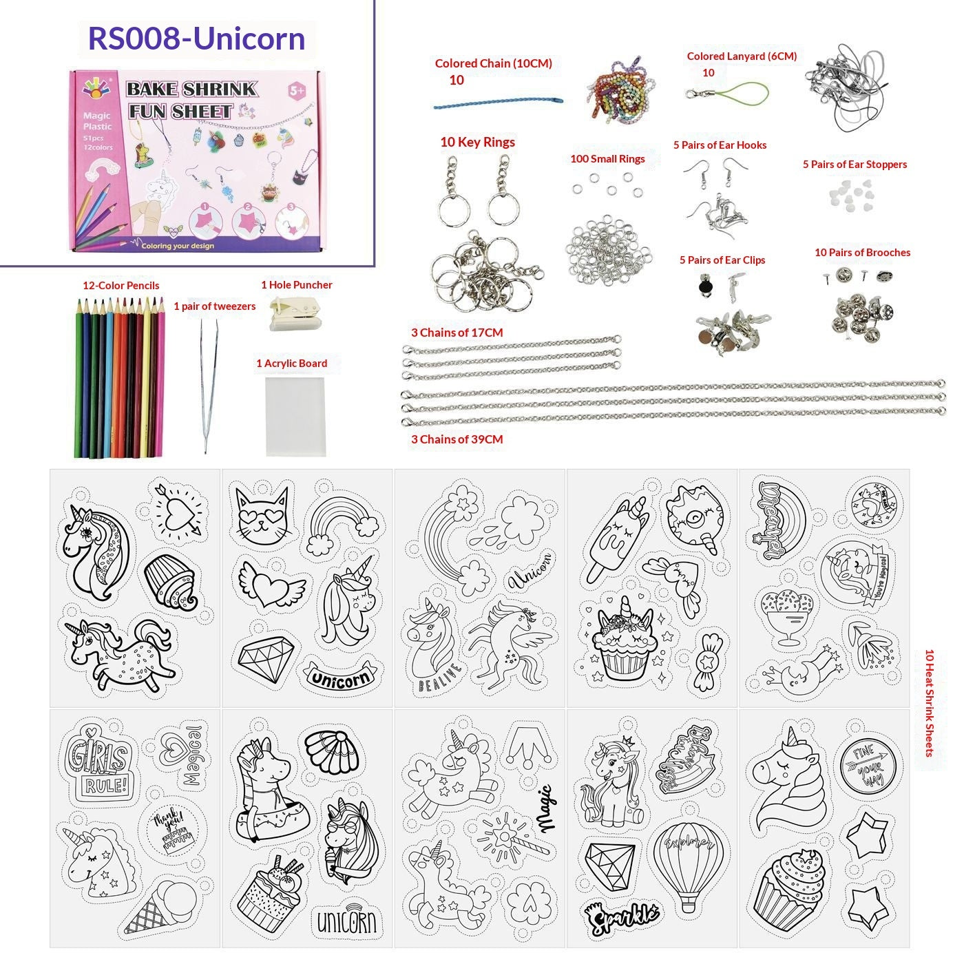 Children’s Shrink Film Art Craft Set