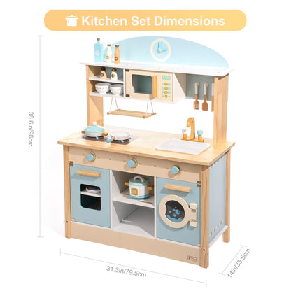 ROBOTIME DIY Pretend Play Kitchen Set – Cooking Toy Gift for Boys & Girls