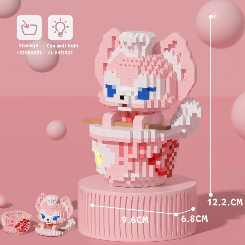 Compatible With Cartoon Doll Micro Particle Building Blocks