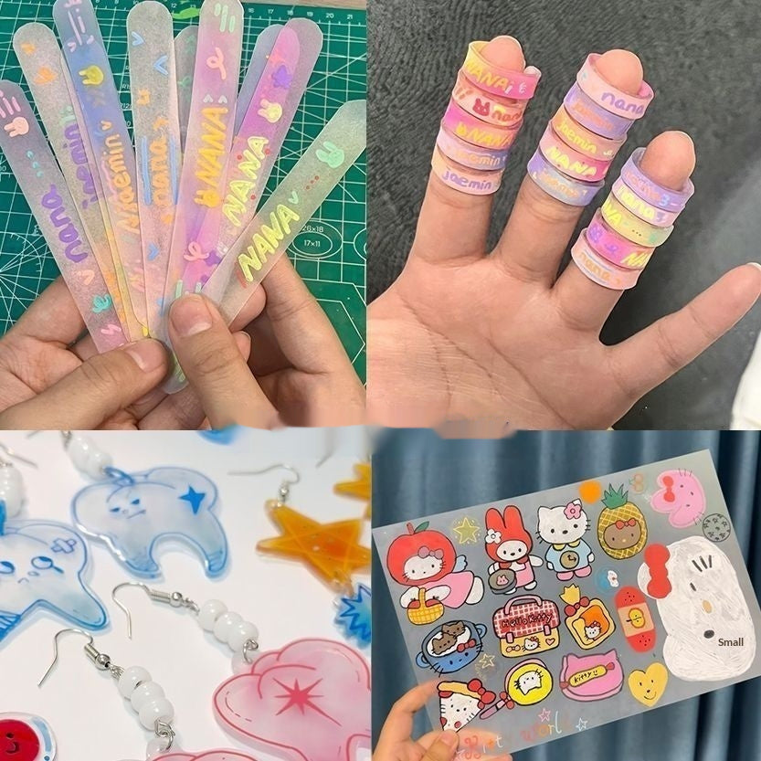 DIY Heat-Shrink Plastic Craft Material Set