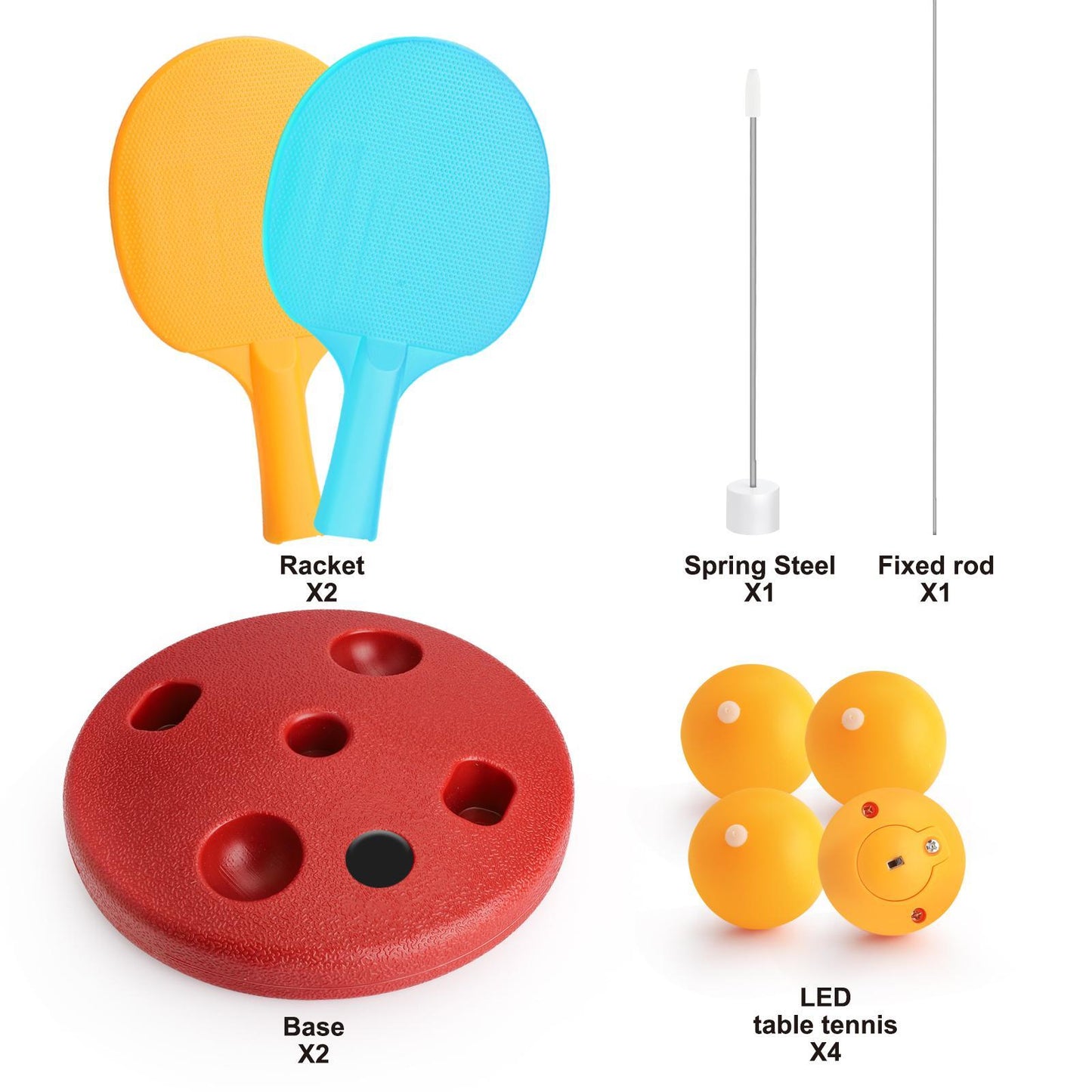 Glowing Ping-Pong Set - The Luminous Delight Of Night Games With Flashing Lights And Endless Laughter