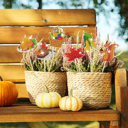 12-Pack Fall 5D Rhinestone DIY Thanksgiving Ornaments