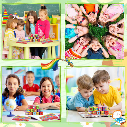 56 Pcs Colorful Slap Bracelets Set Kids Party Favors & Classroom Gifts