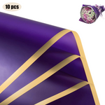 Flower Wrapping Paper Gold Edge Bouquet
