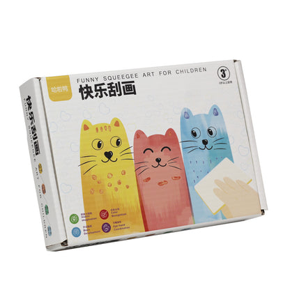 Children's Happy Scratch Painting Graffiti Painting Kit Washed Baby Handmade Diy