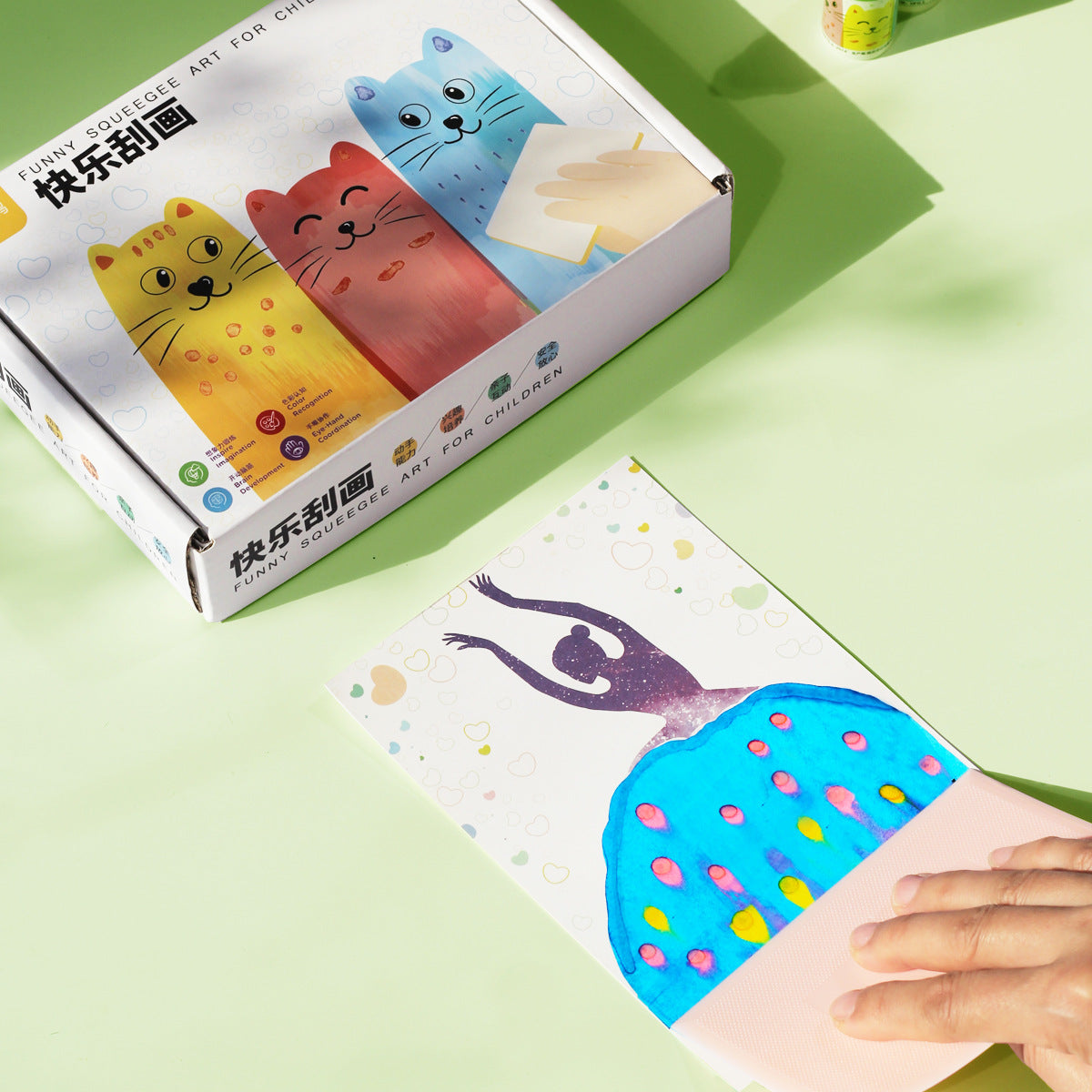 Children's Happy Scratch Painting Graffiti Painting Kit Washed Baby Handmade Diy