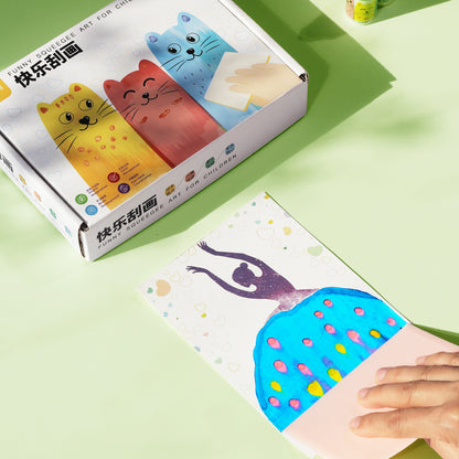 Children's Happy Scratch Painting Graffiti Painting Kit Washed Baby Handmade Diy