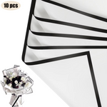 Flower Wrapping Paper Gold Edge Bouquet