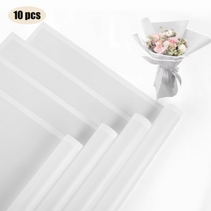 Flower Wrapping Paper Gold Edge Bouquet