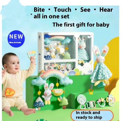 Newborn Soothing Rattle Teether Baby Early Educational Toy Gift