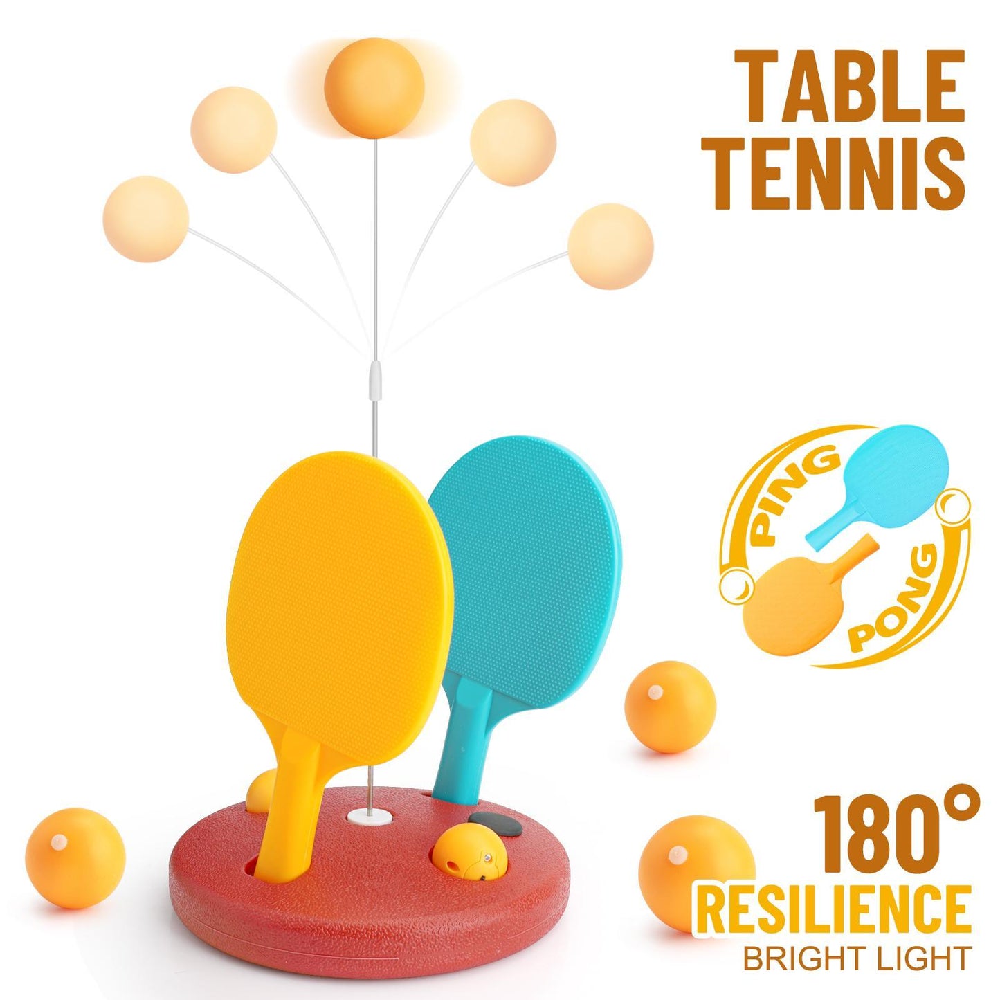 Glowing Ping-Pong Set - The Luminous Delight Of Night Games With Flashing Lights And Endless Laughter