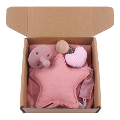Baby Wooden Rattle and Teether Gift Set