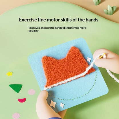 Cute Animal Kids' Hand-Embroidery Art Kit