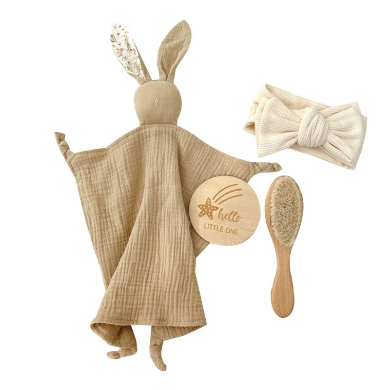 Baby Wooden Rattle and Teether Gift Set