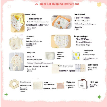 Newborn Delivery Bag 22 Pieces Full Set Of Pure Cotton Supplies For All Seasons