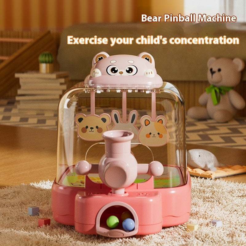 Cute Bear Pinball Machine Press Launch Children's Educational Toys