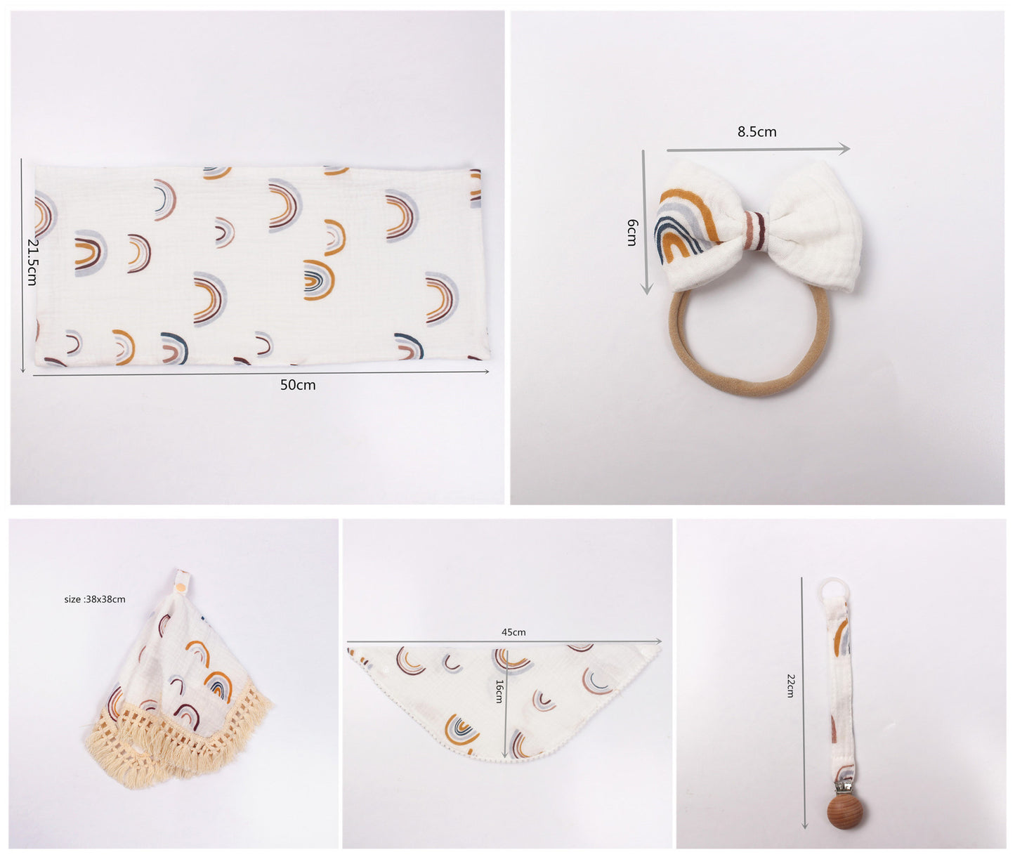 Baby Rabbit & Lion Newborn Gift Set -Towel, Socks, Teether & Hair Band