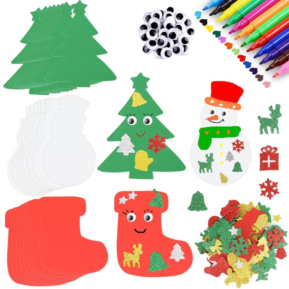 24 PCs Christmas Foam Stickers Suit DIY Decoration