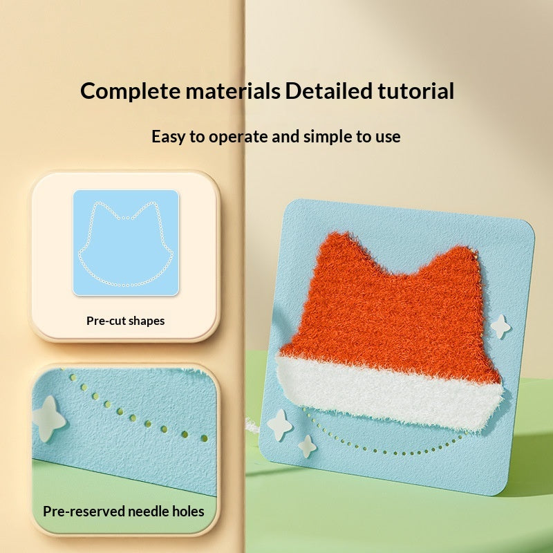 Cute Animal Kids' Hand-Embroidery Art Kit