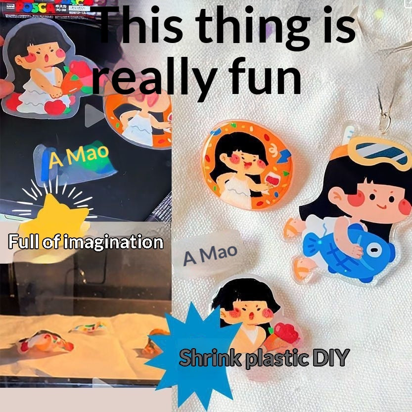 DIY Heat-Shrink Plastic Craft Material Set