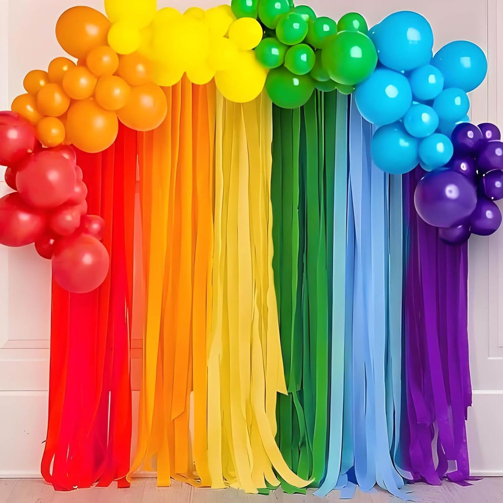 Rainbow Crepe Paper Streamers