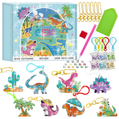 Cartoon Ice Cream DIY Diamond Painting Keychain for Kids