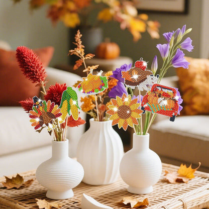 12-Pack Fall 5D Rhinestone DIY Thanksgiving Ornaments