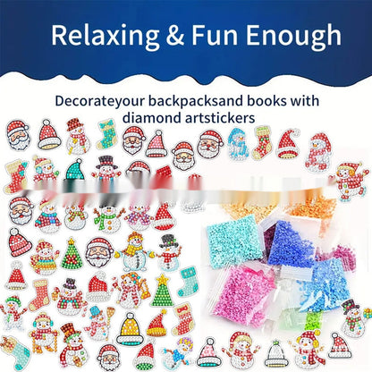 71-Piece Christmas Crystal Diamond Sticker Craft Set