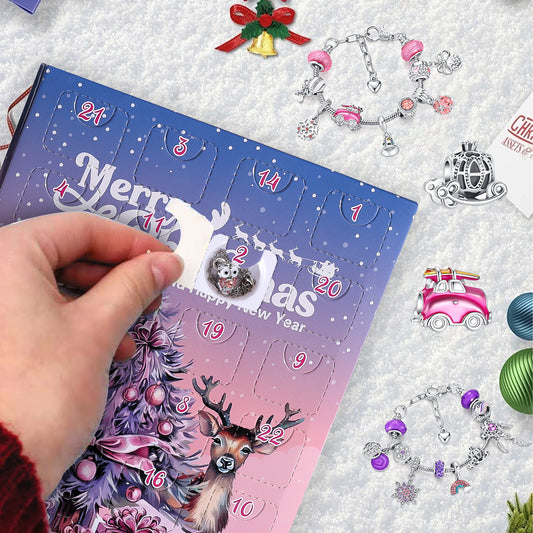 Kids Christmas DIY Bracelet and Pendant Making Set for Girls